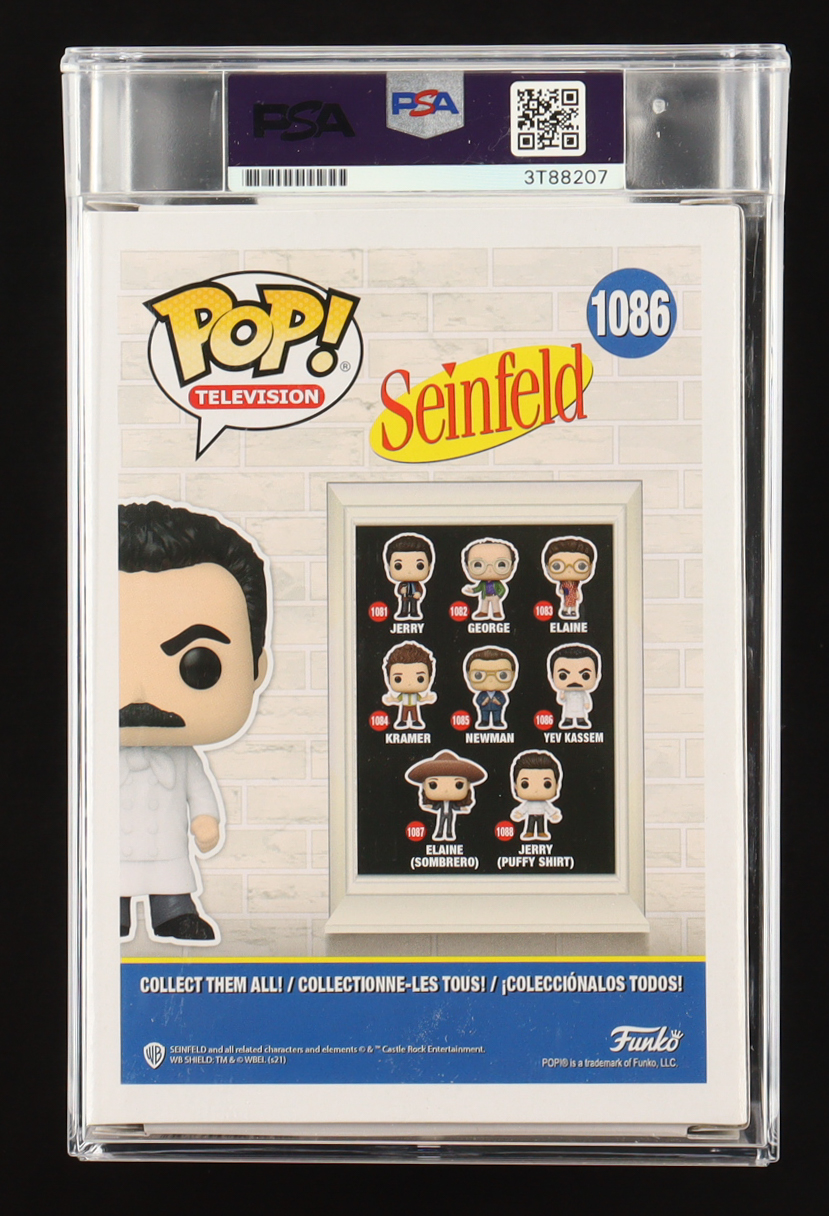 Larry Thomas Signed "Seinfeld" #1086 Yev Kassem Funko Pop! Vinyl Figure Inscribed "'Soup Nazi'" & "No Soup For You!" (PSA) at PristineAuction.com Larry Thomas Signed "Seinfeld" #1086 Yev Kassem Funko Pop! Vinyl Figure Inscribed "'Soup Nazi'" & "No Soup For You!" (PSA) at PristineAuction.com