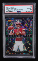 Jayden Daniels 2024 Panini Prizm Prizmatic Prizms Green Wave #3 RC (PSA 10) at PristineAuction.com