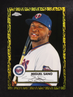 Miguel Sano 2021 Topps Chrome Platinum Black and Gold 70th Anniversary Refractors Autographs #222 #10/10 at PristineAuction.com
