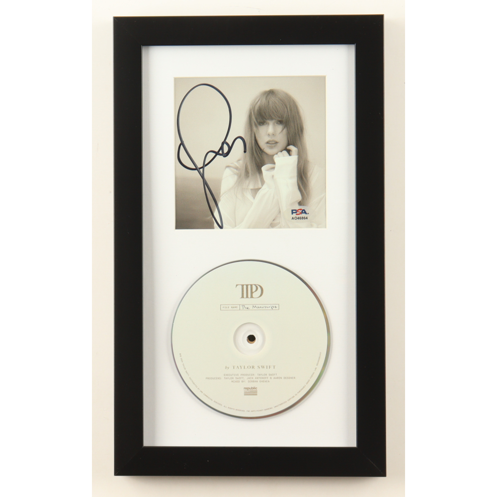 Taylor Swift Signed Custom Framed "The Tortured Poets Department" CD Album Insert Display with Disc (PSA) at PristineAuction.com