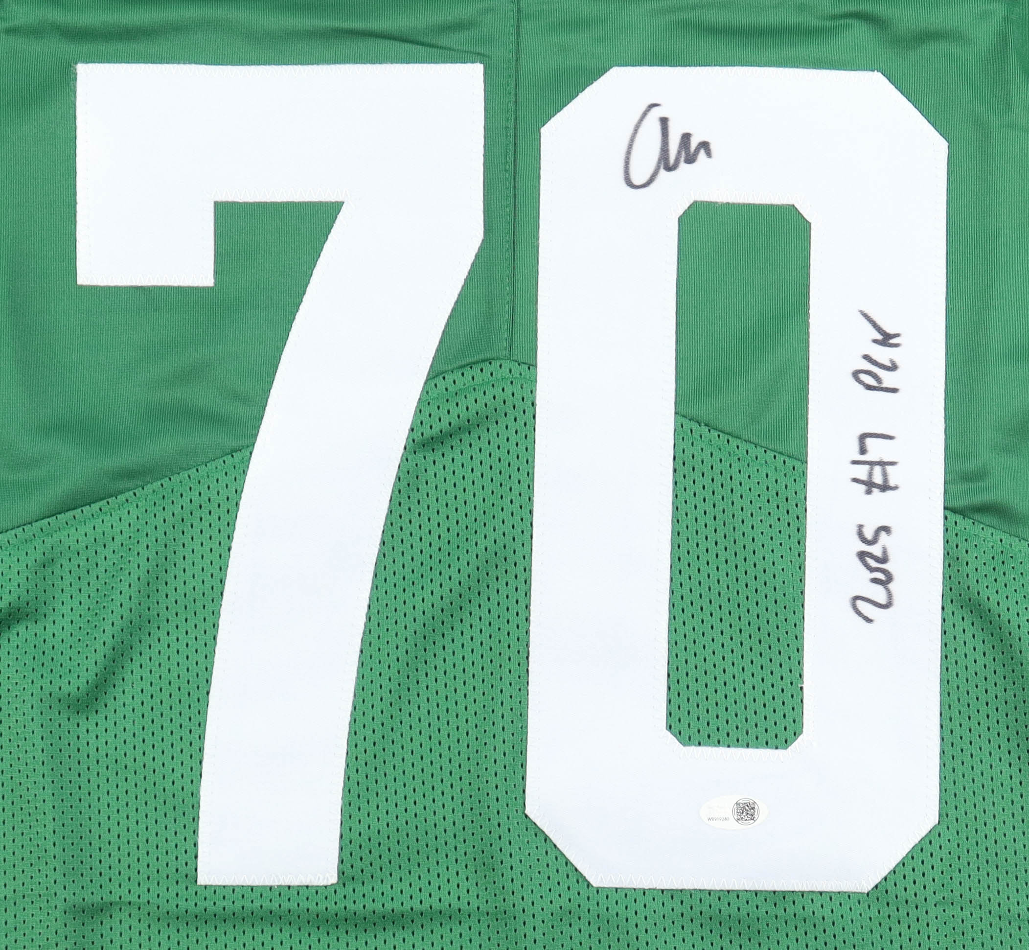 Armand Membou Signed Jersey Inscribed "2025 #7 Pick" (JSA) at PristineAuction.com Armand Membou Signed Jersey Inscribed "2025 #7 Pick" (JSA) at PristineAuction.com