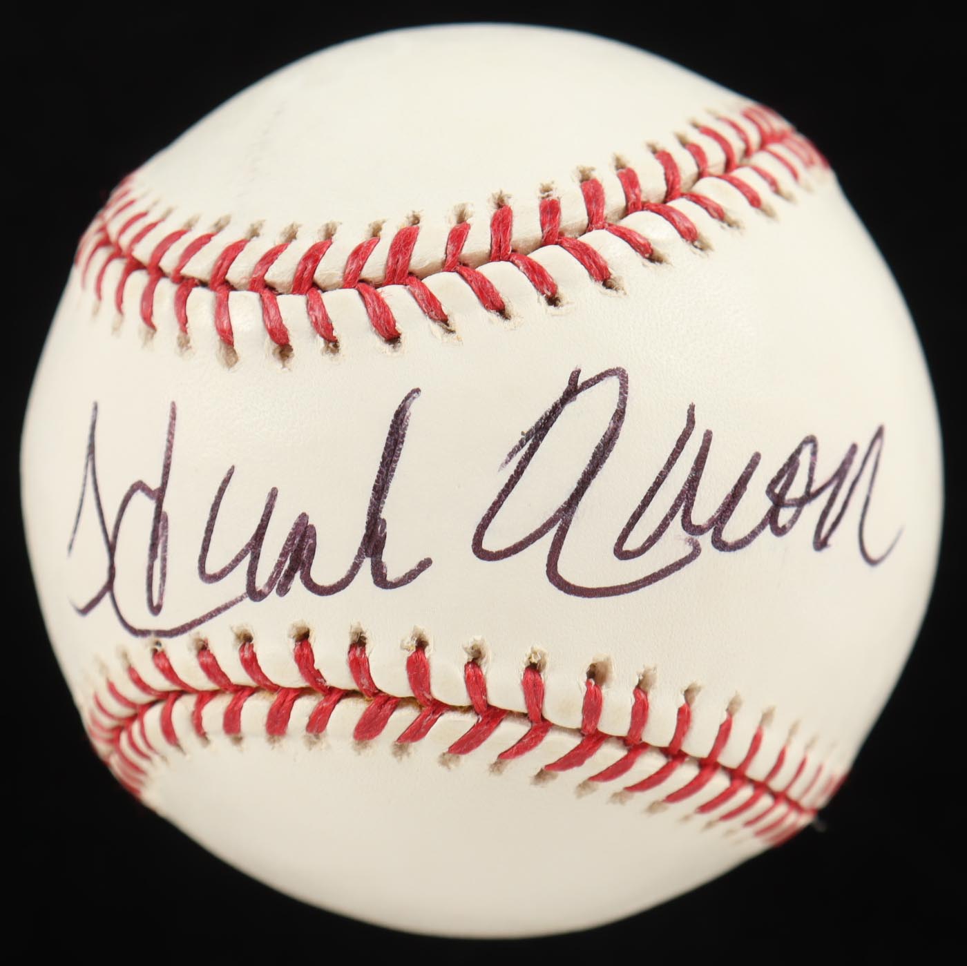 Hank Aaron Signed OML Baseball with Display Case (Steiner) at PristineAuction.com Hank Aaron Signed OML Baseball with Display Case (Steiner) at PristineAuction.com