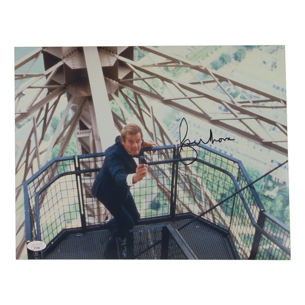 Roger Moore Signed "A View to a Kill" 11x14 Photo (JSA) at PristineAuction.com Roger Moore Signed "A View to a Kill" 11x14 Photo (JSA) at PristineAuction.com