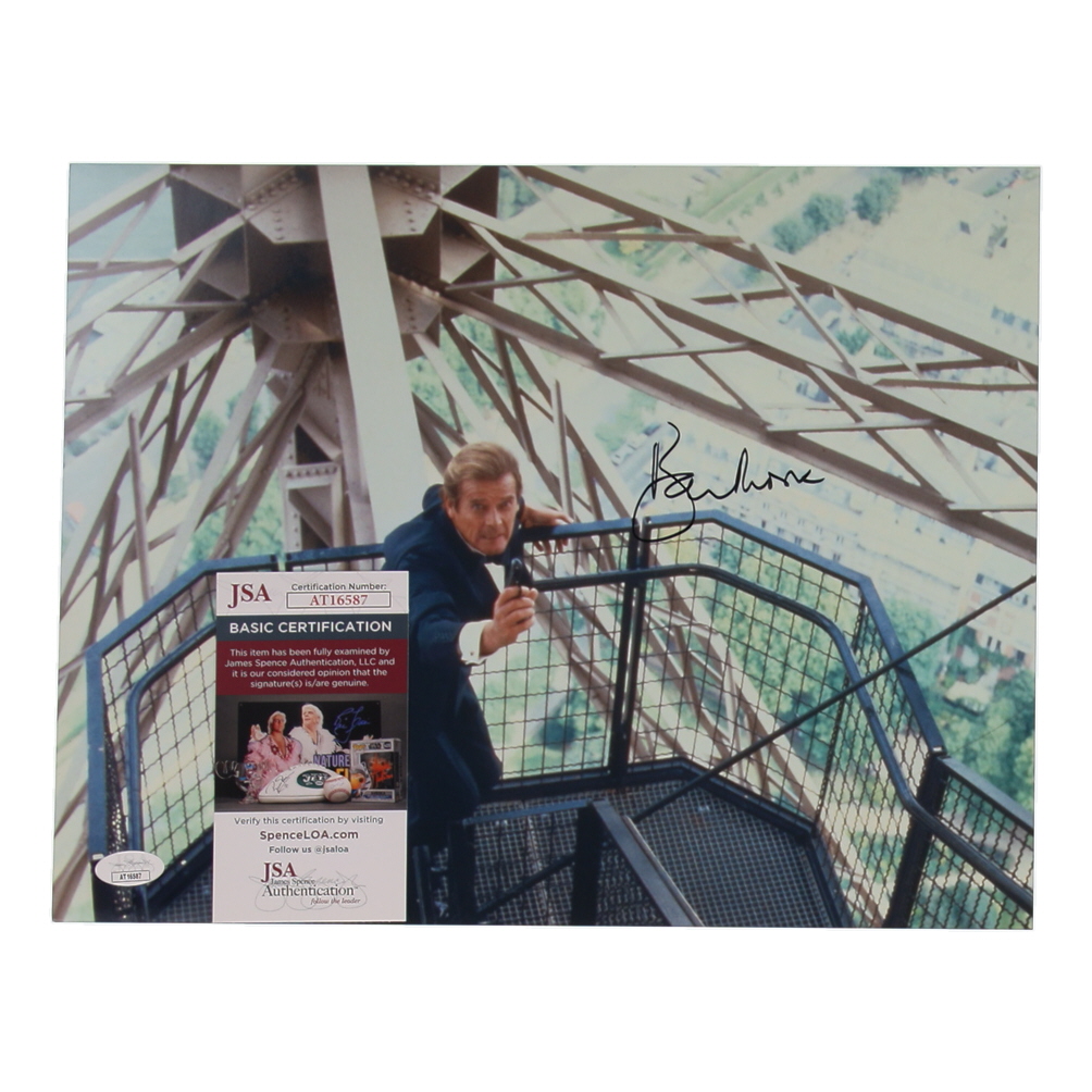 Roger Moore Signed "A View to a Kill" 11x14 Photo (JSA) at PristineAuction.com Roger Moore Signed "A View to a Kill" 11x14 Photo (JSA) at PristineAuction.com