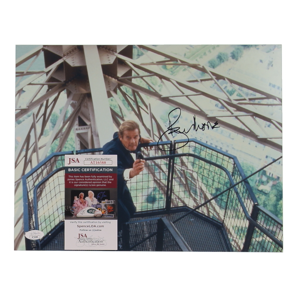 Roger Moore Signed "A View to a Kill" 11x14 Photo (JSA) at PristineAuction.com Roger Moore Signed "A View to a Kill" 11x14 Photo (JSA) at PristineAuction.com