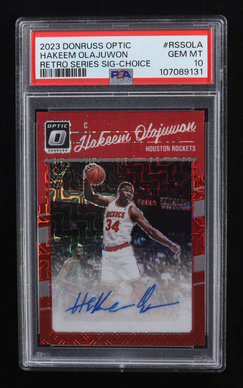 Hakeem Olajuwon 2023-24 Donruss Optic Retro Series Signatures Choice #19 (PSA 10) at PristineAuction.com Hakeem Olajuwon 2023-24 Donruss Optic Retro Series Signatures Choice #19 (PSA 10) at PristineAuction.com
