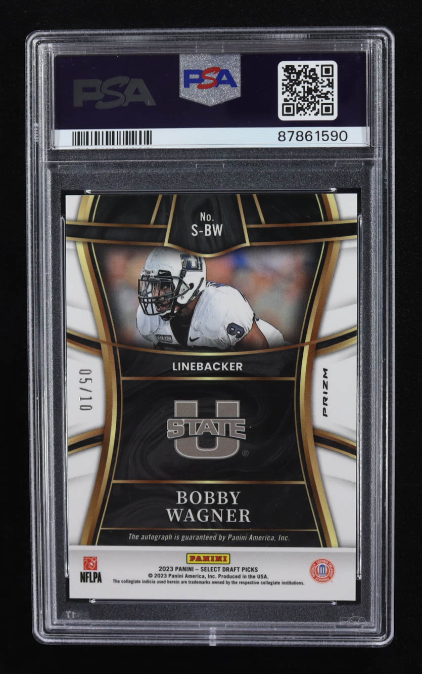 Bobby Wagner 2023 Select Draft Picks Signatures Prizms Gold #1 #5/10 (PSA 10) at PristineAuction.com Bobby Wagner 2023 Select Draft Picks Signatures Prizms Gold #1 #5/10 (PSA 10) at PristineAuction.com