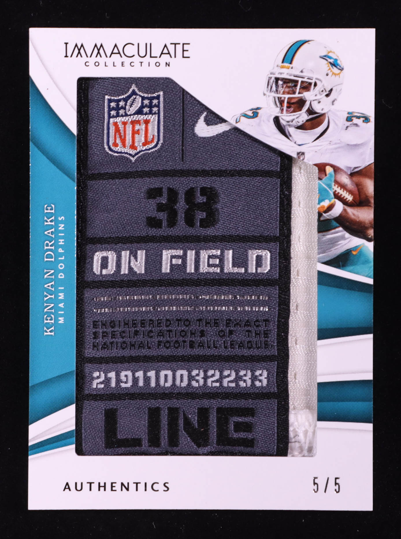 Kenyan Drake 2018 Immaculate Collection Immaculate Authentics #44 #5/5 at PristineAuction.com Kenyan Drake 2018 Immaculate Collection Immaculate Authentics #44 #5/5 at PristineAuction.com
