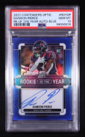 Dameon Pierce 2022 Panini Contenders Optic Rookie of the Year Contenders Autographs Blue #18 #42/60 RC (PSA 10) at PristineAuction.com
