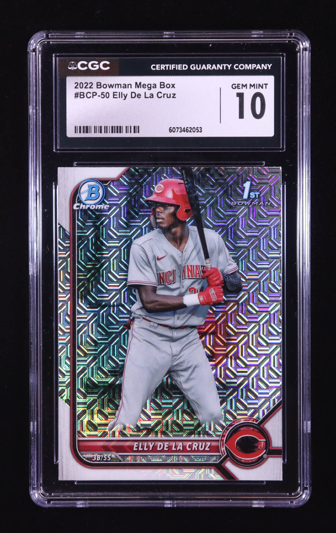 Elly De La Cruz 2022 Bowman Chrome Mega Box Prospects #BCP50 RC (CGC 10) at PristineAuction.com Elly De La Cruz 2022 Bowman Chrome Mega Box Prospects #BCP50 RC (CGC 10) at PristineAuction.com