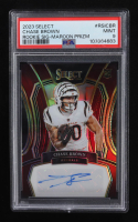 Chase Brown 2023 Select Rookie Signatures Prizm Maroon #10 #17/75 RC (PSA 9) at PristineAuction.com
