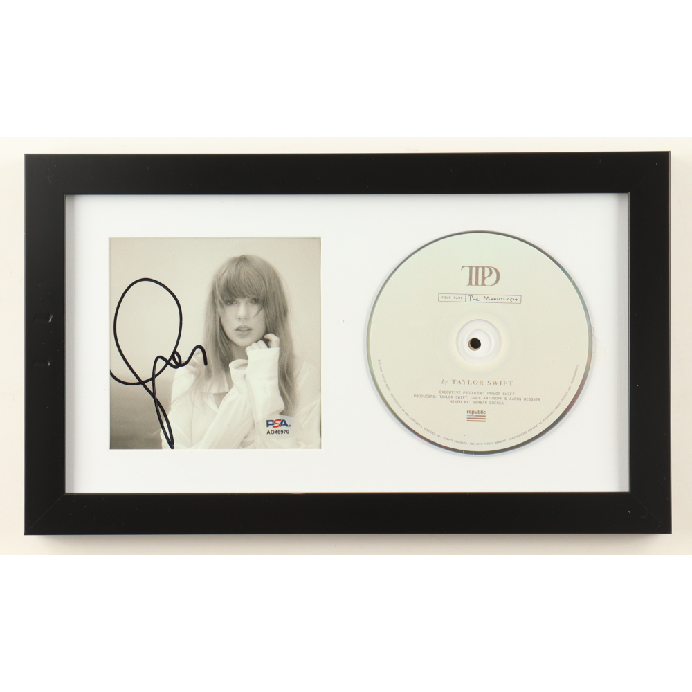 Taylor Swift Signed Custom Framed "The Tortured Poets Department" CD Album Insert Display with Disc (PSA) at PristineAuction.com