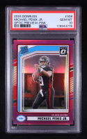 Michael Penix Jr. 2024 Donruss Optic Rated Rookies Preview Pink #308 RR RC (PSA 10) at PristineAuction.com