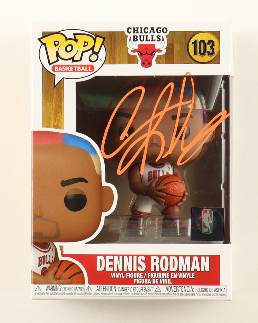 Dennis Rodman Signed "Bulls" #103 Funko Pop! Vinyl Figure (JSA) at PristineAuction.com Dennis Rodman Signed "Bulls" #103 Funko Pop! Vinyl Figure (JSA) at PristineAuction.com