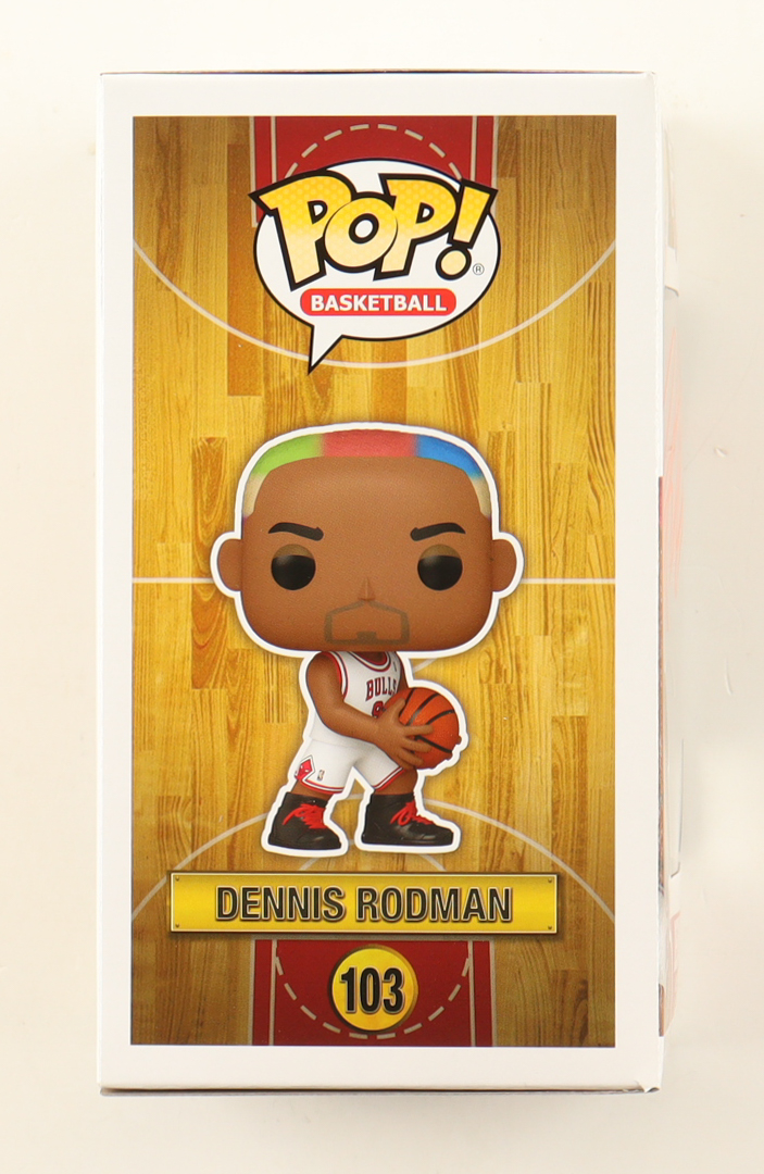 Dennis Rodman Signed "Bulls" #103 Funko Pop! Vinyl Figure (JSA) at PristineAuction.com Dennis Rodman Signed "Bulls" #103 Funko Pop! Vinyl Figure (JSA) at PristineAuction.com