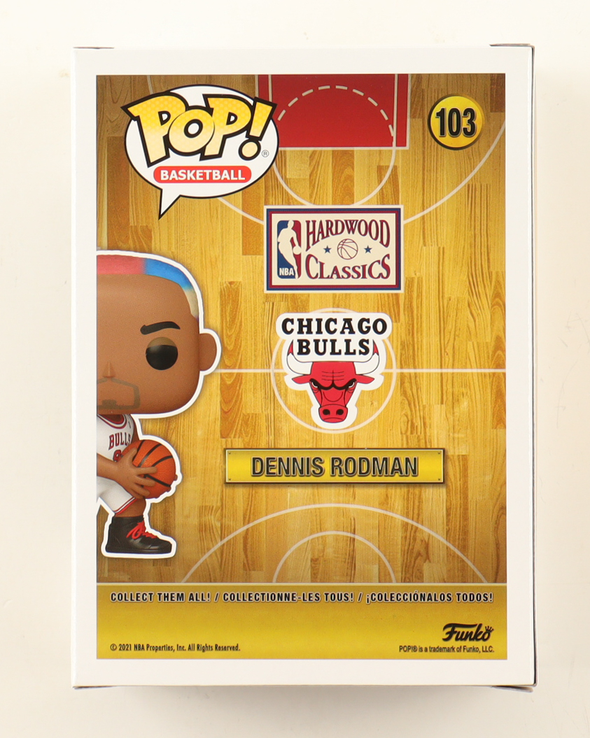 Dennis Rodman Signed "Bulls" #103 Funko Pop! Vinyl Figure (JSA) at PristineAuction.com Dennis Rodman Signed "Bulls" #103 Funko Pop! Vinyl Figure (JSA) at PristineAuction.com