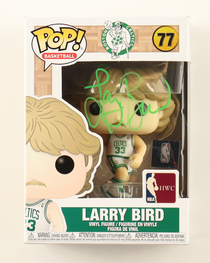 Larry Bird Signed Celtics #77 Funko Pop! Vinyl Figure (JSA) at PristineAuction.com Larry Bird Signed Celtics #77 Funko Pop! Vinyl Figure (JSA) at PristineAuction.com