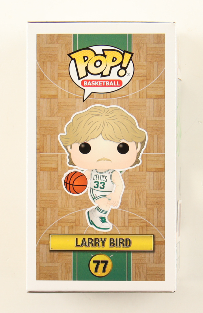 Larry Bird Signed Celtics #77 Funko Pop! Vinyl Figure (JSA) at PristineAuction.com Larry Bird Signed Celtics #77 Funko Pop! Vinyl Figure (JSA) at PristineAuction.com