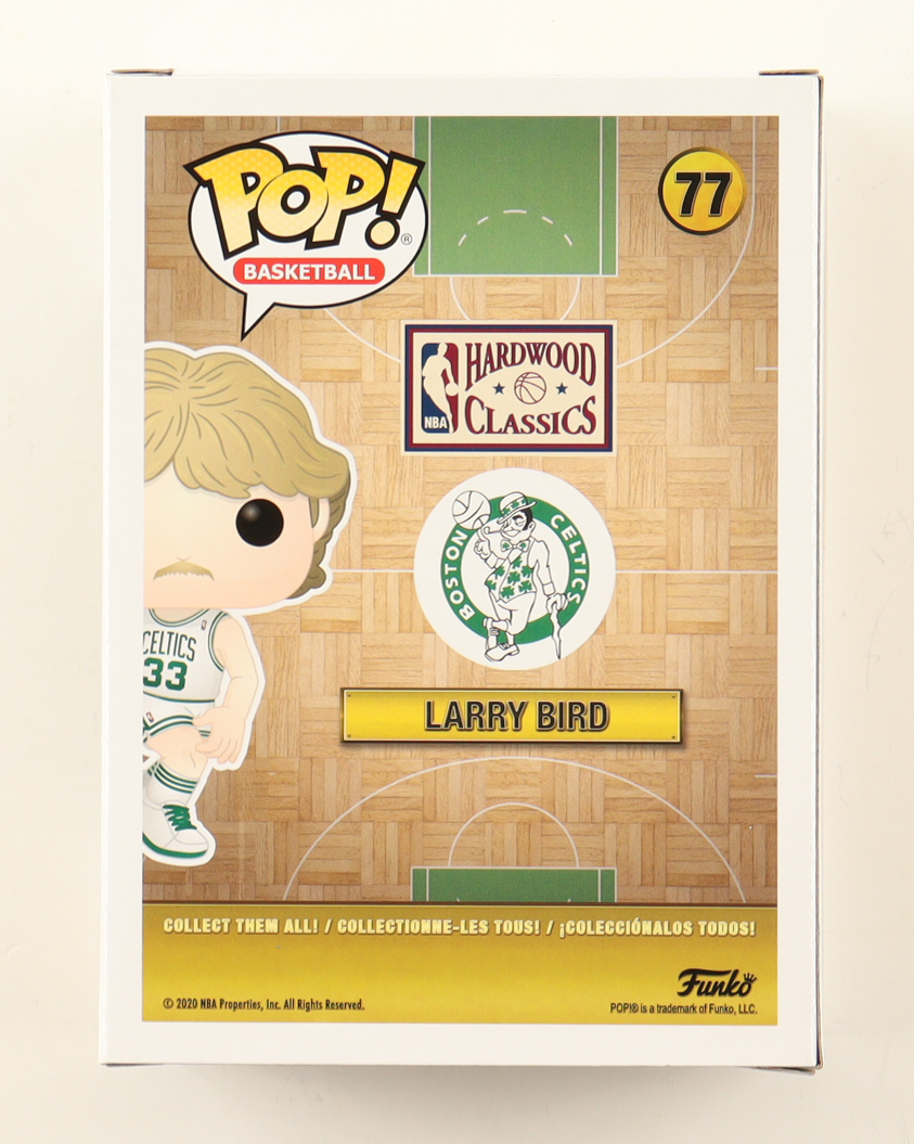 Larry Bird Signed Celtics #77 Funko Pop! Vinyl Figure (JSA) at PristineAuction.com Larry Bird Signed Celtics #77 Funko Pop! Vinyl Figure (JSA) at PristineAuction.com