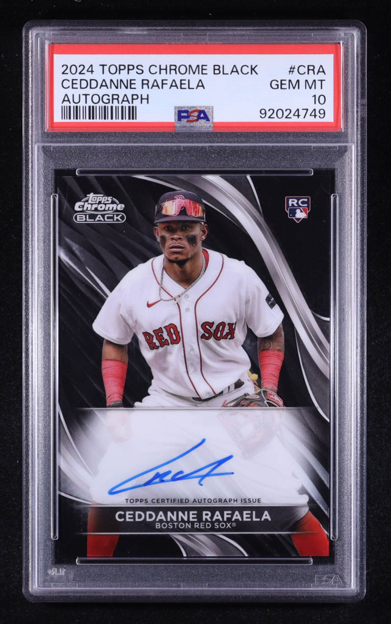 Ceddanne Rafaela 2024 Topps Chrome Black Autographs #CBA-CRA (PSA 10) at PristineAuction.com Ceddanne Rafaela 2024 Topps Chrome Black Autographs #CBA-CRA (PSA 10) at PristineAuction.com