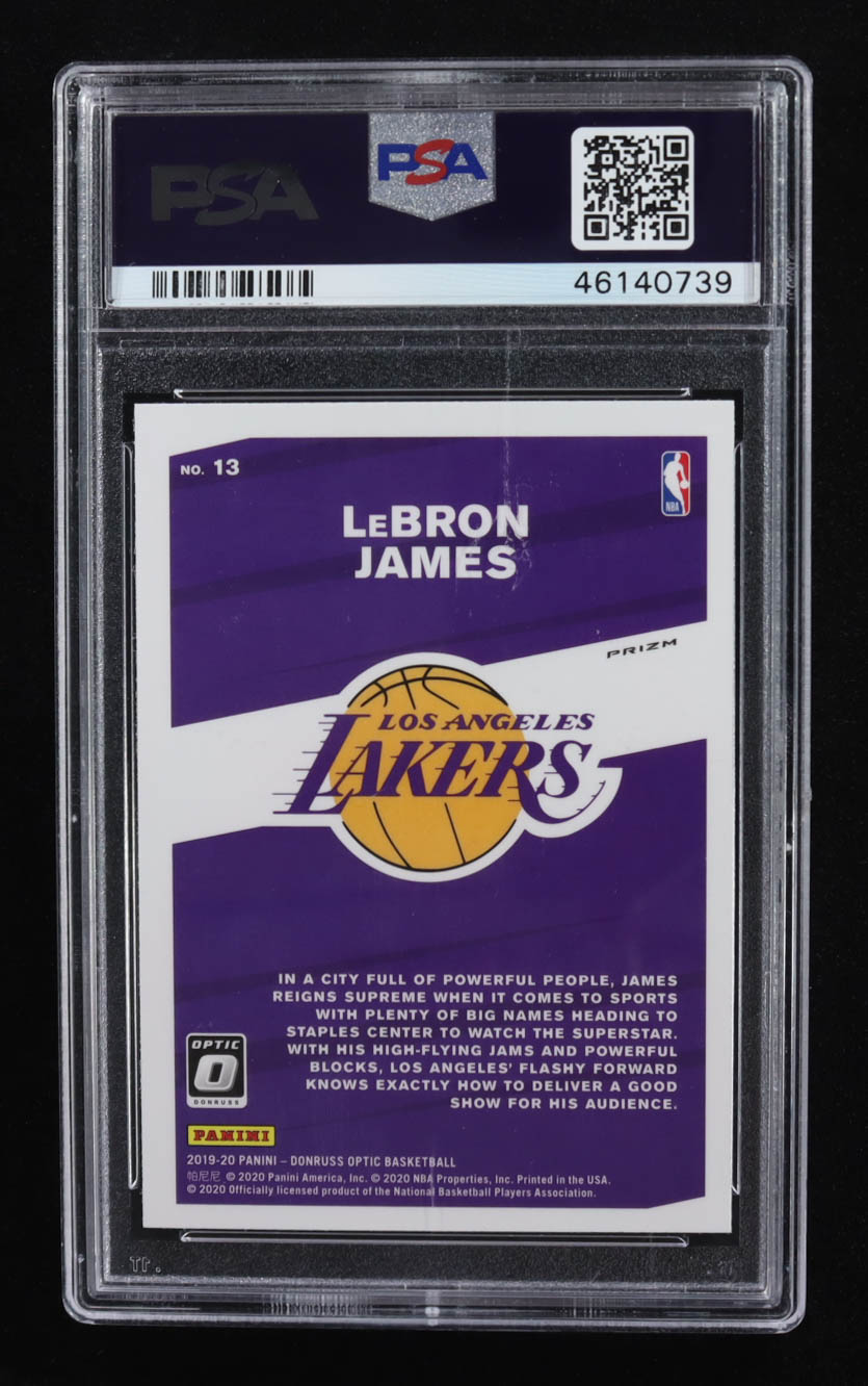 LeBron James 2019-20 Donruss Optic My House Purple #13 (PSA 10) at PristineAuction.com LeBron James 2019-20 Donruss Optic My House Purple #13 (PSA 10) at PristineAuction.com