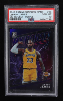 LeBron James 2019-20 Donruss Optic My House Purple #13 (PSA 10) at PristineAuction.com