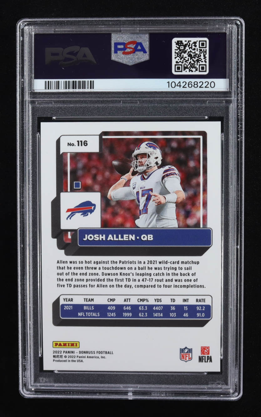 Josh Allen 2022 Donruss Press Proof Premium #116 (PSA 10) at PristineAuction.com Josh Allen 2022 Donruss Press Proof Premium #116 (PSA 10) at PristineAuction.com