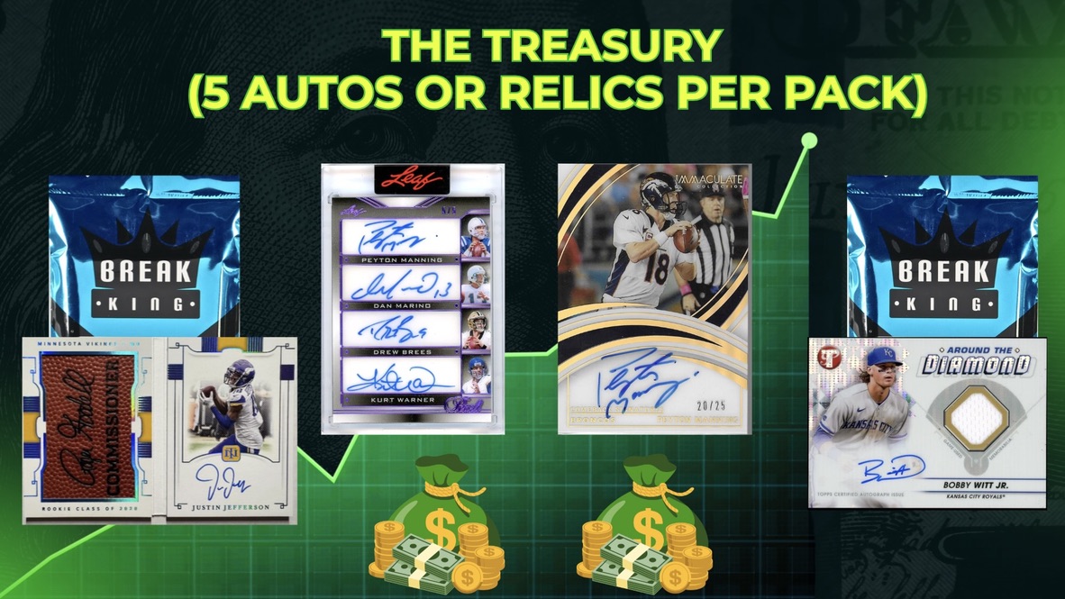 Break King: The Treasury Multi-Sport Edition Mystery Box at PristineAuction.com Break King: The Treasury Multi-Sport Edition Mystery Box at PristineAuction.com