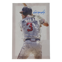 Dale Murphy Signed Braves 12x18 Canvas Art Print (JSA) at PristineAuction.com