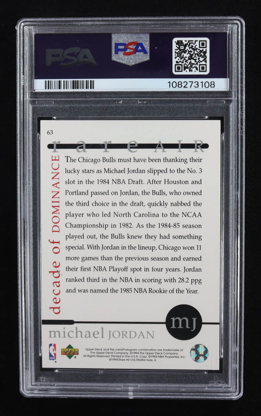 Michael Jordan 1994 Upper Deck Jordan Rare Air #63 (PSA 8.5) at PristineAuction.com Michael Jordan 1994 Upper Deck Jordan Rare Air #63 (PSA 8.5) at PristineAuction.com