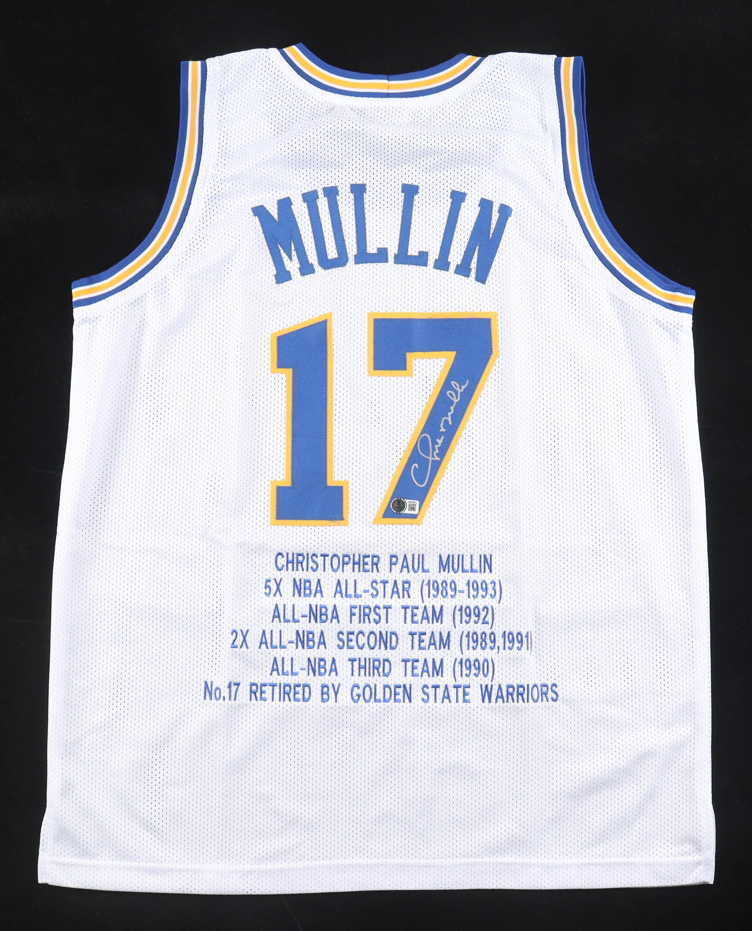 Chris Mullin Signed Career Highlight Stat Jersey (Beckett) at PristineAuction.com Chris Mullin Signed Career Highlight Stat Jersey (Beckett) at PristineAuction.com