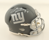 Brandon Jacobs Signed Giants Slate Alternate Speed Mini Helmet (Beckett) at PristineAuction.com