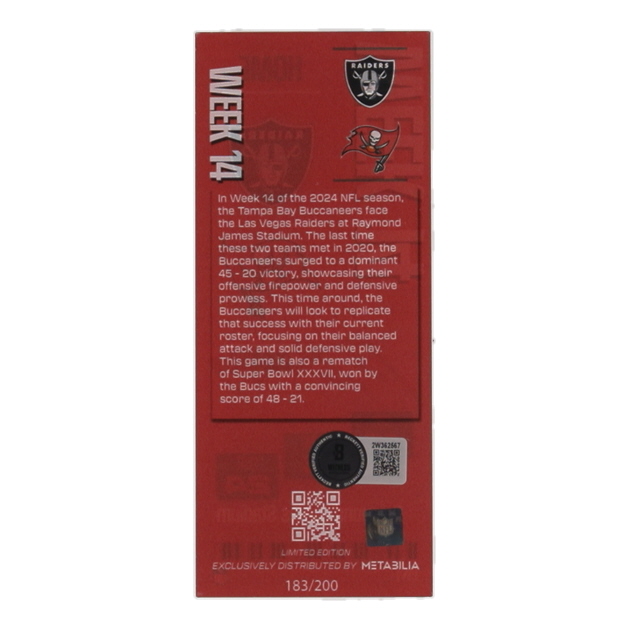 Brock Bowers Signed 2024 Raiders Commemorative Game Ticket (Beckett) at PristineAuction.com Brock Bowers Signed 2024 Raiders Commemorative Game Ticket (Beckett) at PristineAuction.com