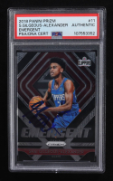 Shai Gilgeous-Alexander Signed 2018-19 Panini Prizm Emergent #11 RC (PSA) at PristineAuction.com