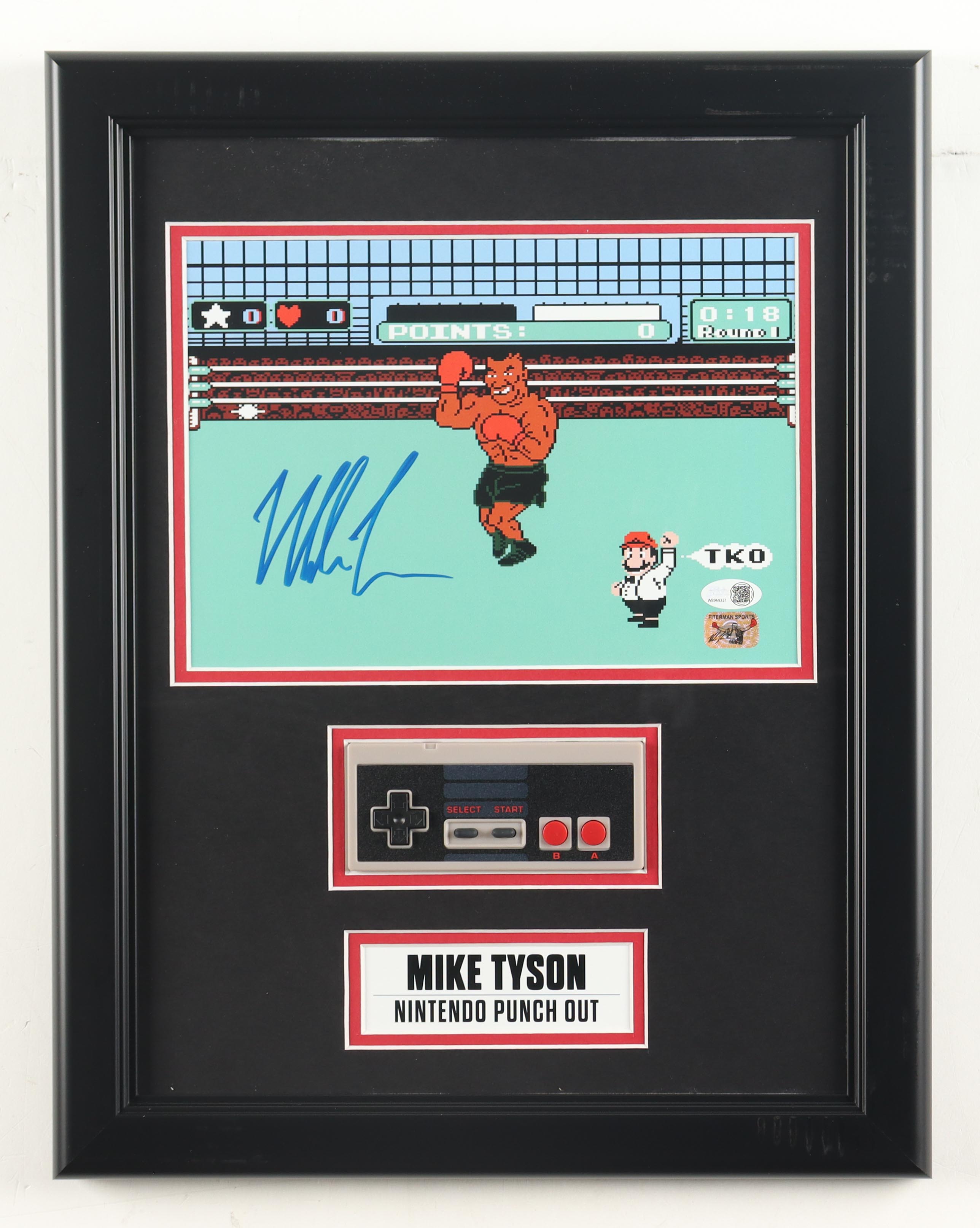 Mike Tyson Signed "Punch-Out!!" Custom Framed Photo Display With Nintendo Controller (JSA & Tyson) at PristineAuction.com Mike Tyson Signed "Punch-Out!!" Custom Framed Photo Display With Nintendo Controller (JSA & Tyson) at PristineAuction.com