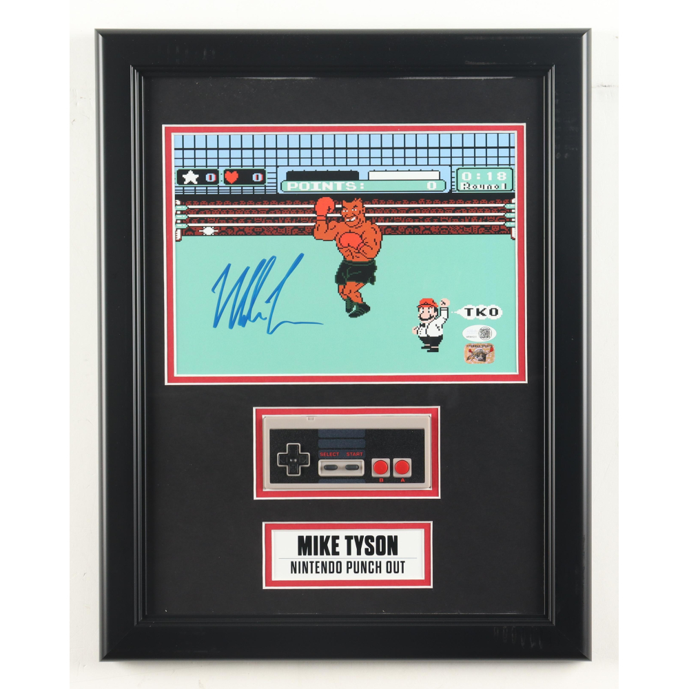 Mike Tyson Signed "Punch-Out!!" Custom Framed Photo Display With Nintendo Controller (JSA & Tyson) at PristineAuction.com
