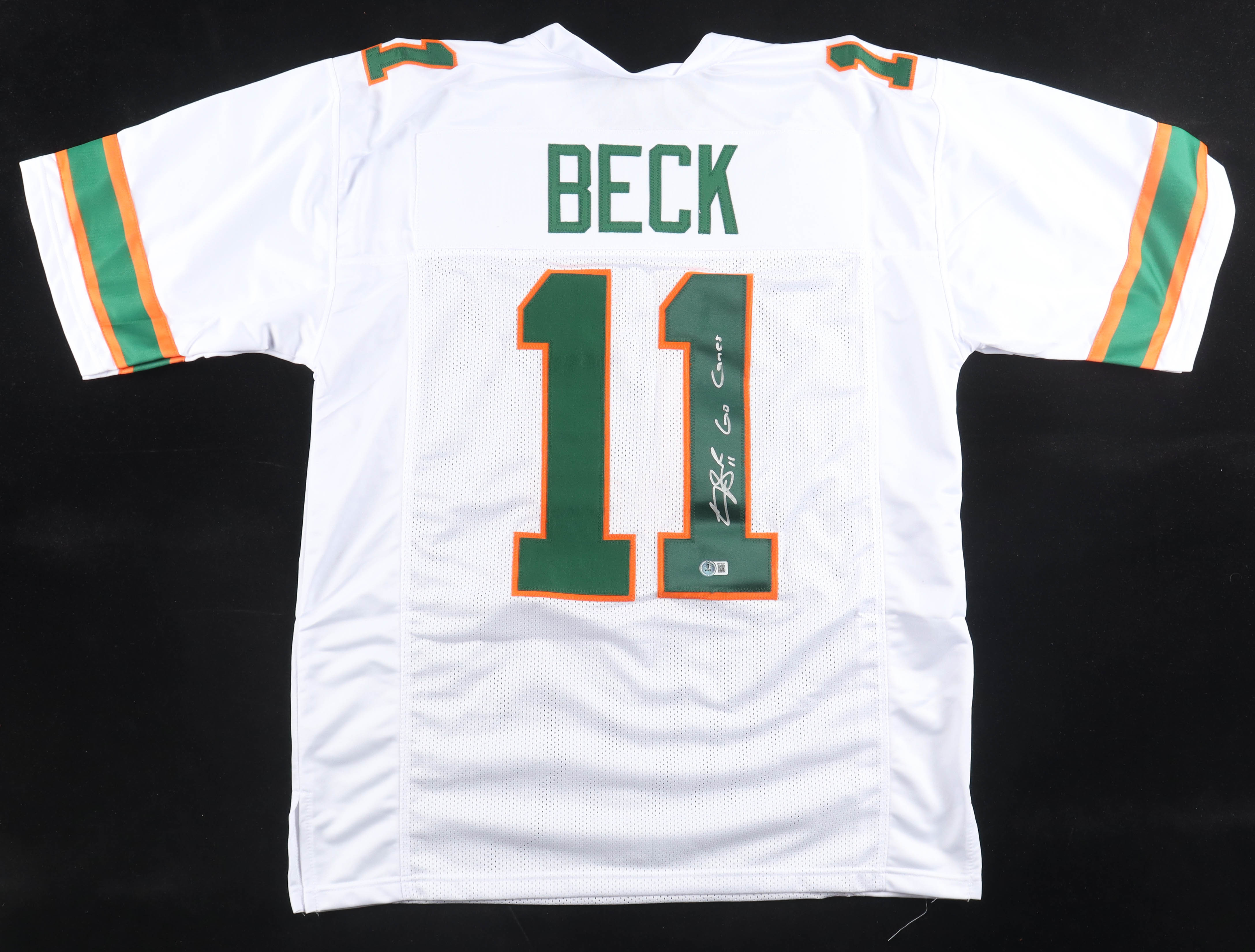 Carson Beck Signed Jersey Inscribed "Go Canes" (Beckett) at PristineAuction.com Carson Beck Signed Jersey Inscribed "Go Canes" (Beckett) at PristineAuction.com