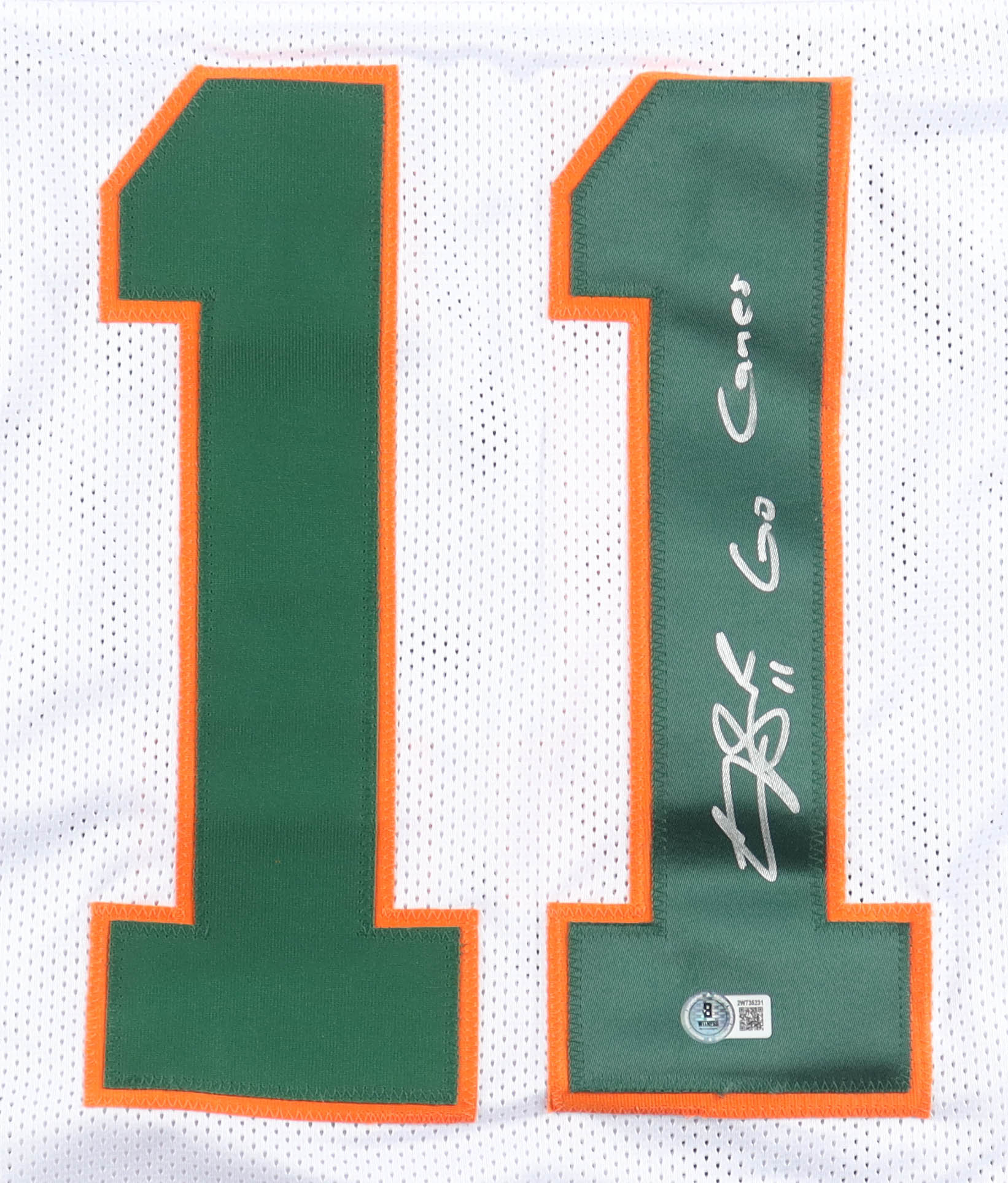 Carson Beck Signed Jersey Inscribed "Go Canes" (Beckett) at PristineAuction.com Carson Beck Signed Jersey Inscribed "Go Canes" (Beckett) at PristineAuction.com