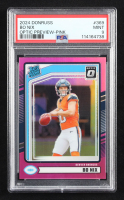 Bo Nix 2024 Donruss Optic Rated Rookies Preview Pink #369 RR RC (PSA 9) at PristineAuction.com