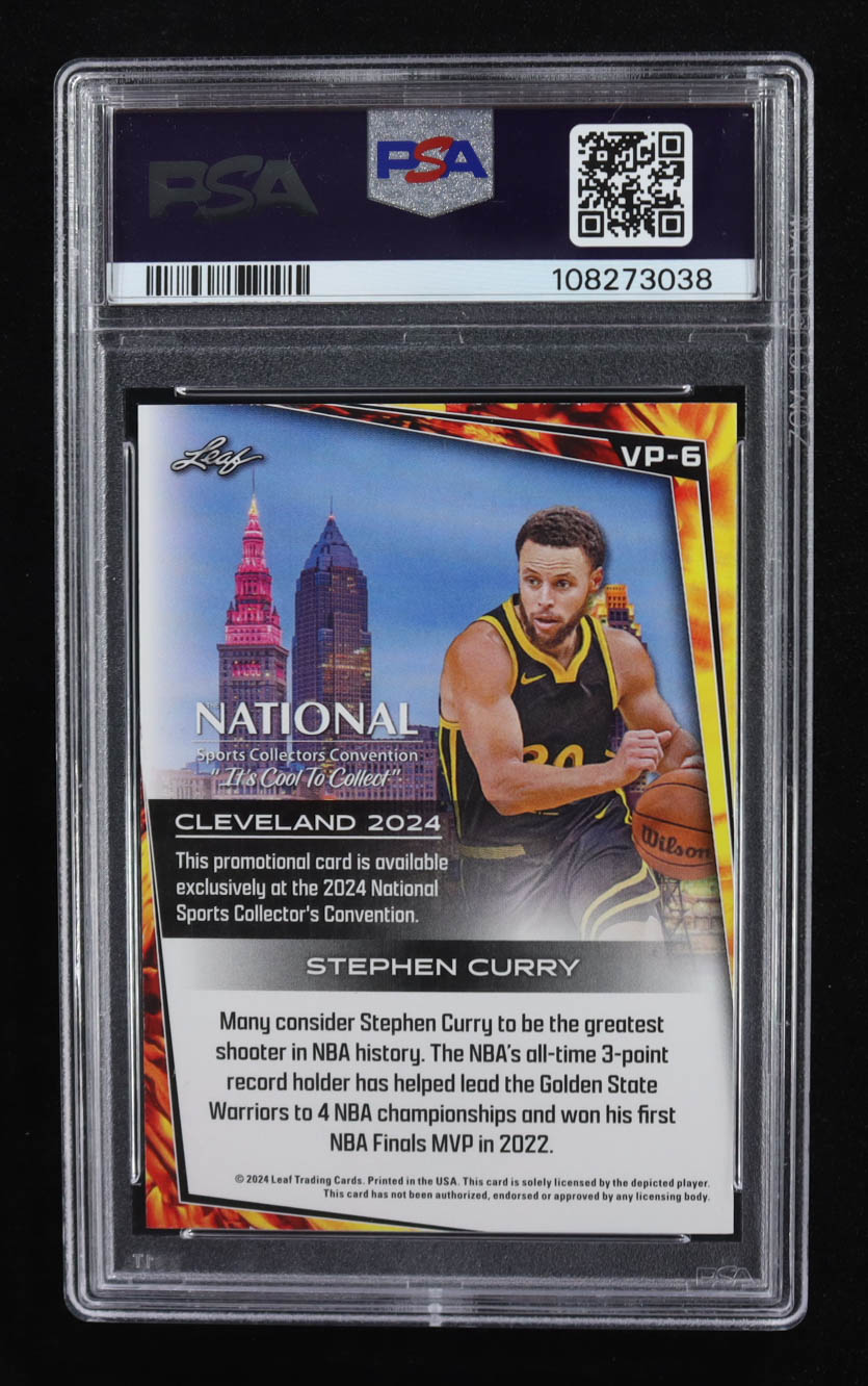 Stephen Curry 2024 Leaf NSCC VIP #VP6 (PSA 9) at PristineAuction.com Stephen Curry 2024 Leaf NSCC VIP #VP6 (PSA 9) at PristineAuction.com