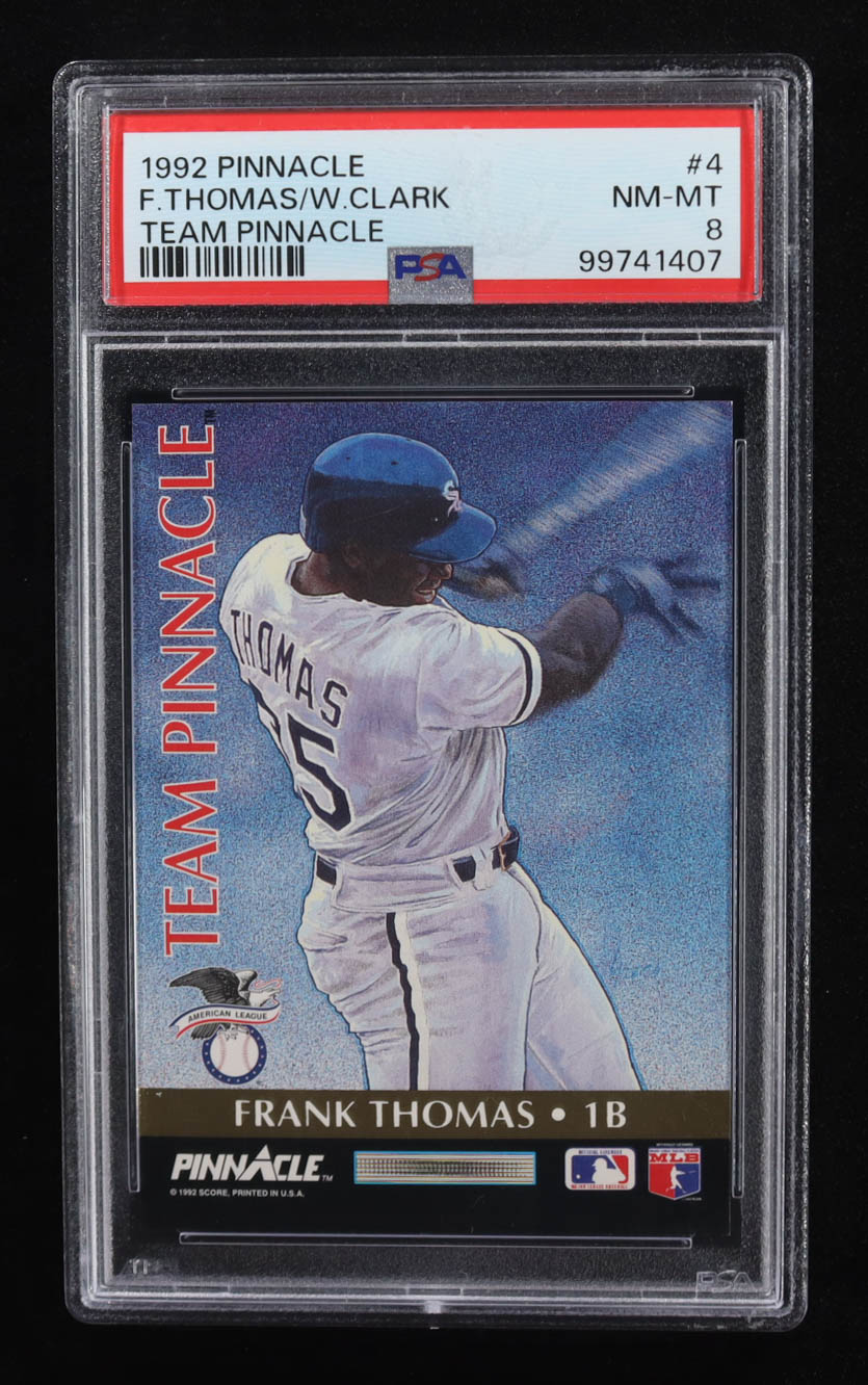 Frank Thomas / Will Clark 1992 Pinnacle Team Pinnacle #4 (PSA 8) at PristineAuction.com Frank Thomas / Will Clark 1992 Pinnacle Team Pinnacle #4 (PSA 8) at PristineAuction.com
