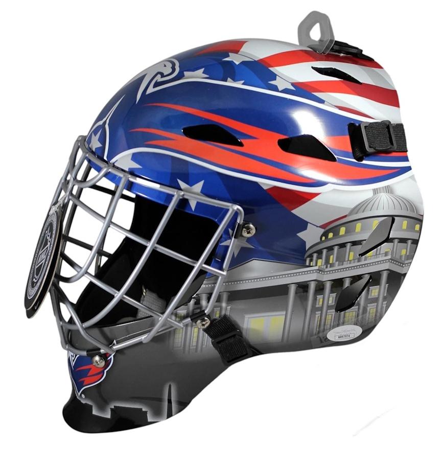Charlie Lindgren Signed Capitals Full-Size Goalie Mask (JSA) at PristineAuction.com Charlie Lindgren Signed Capitals Full-Size Goalie Mask (JSA) at PristineAuction.com