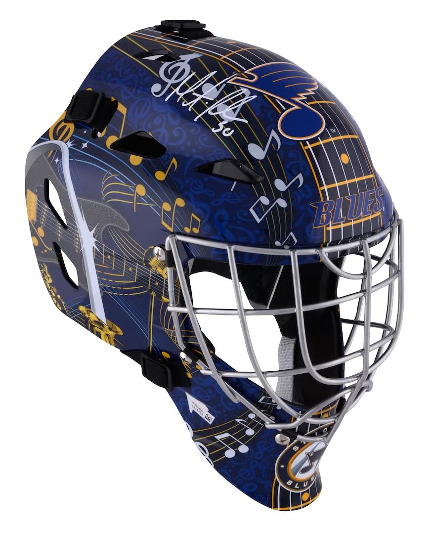 Martin Brodeur Signed Blues Full-Size Goalie Mask (Fanatics) at PristineAuction.com Martin Brodeur Signed Blues Full-Size Goalie Mask (Fanatics) at PristineAuction.com