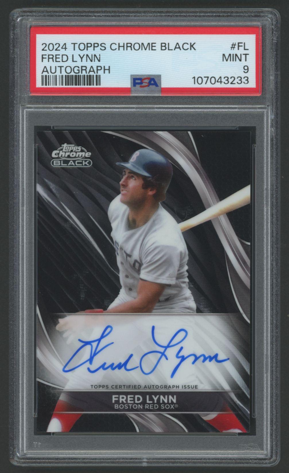 Fred Lynn 2024 Topps Chrome Black Autograph #CBAFL (PSA 9) at PristineAuction.com Fred Lynn 2024 Topps Chrome Black Autograph #CBAFL (PSA 9) at PristineAuction.com