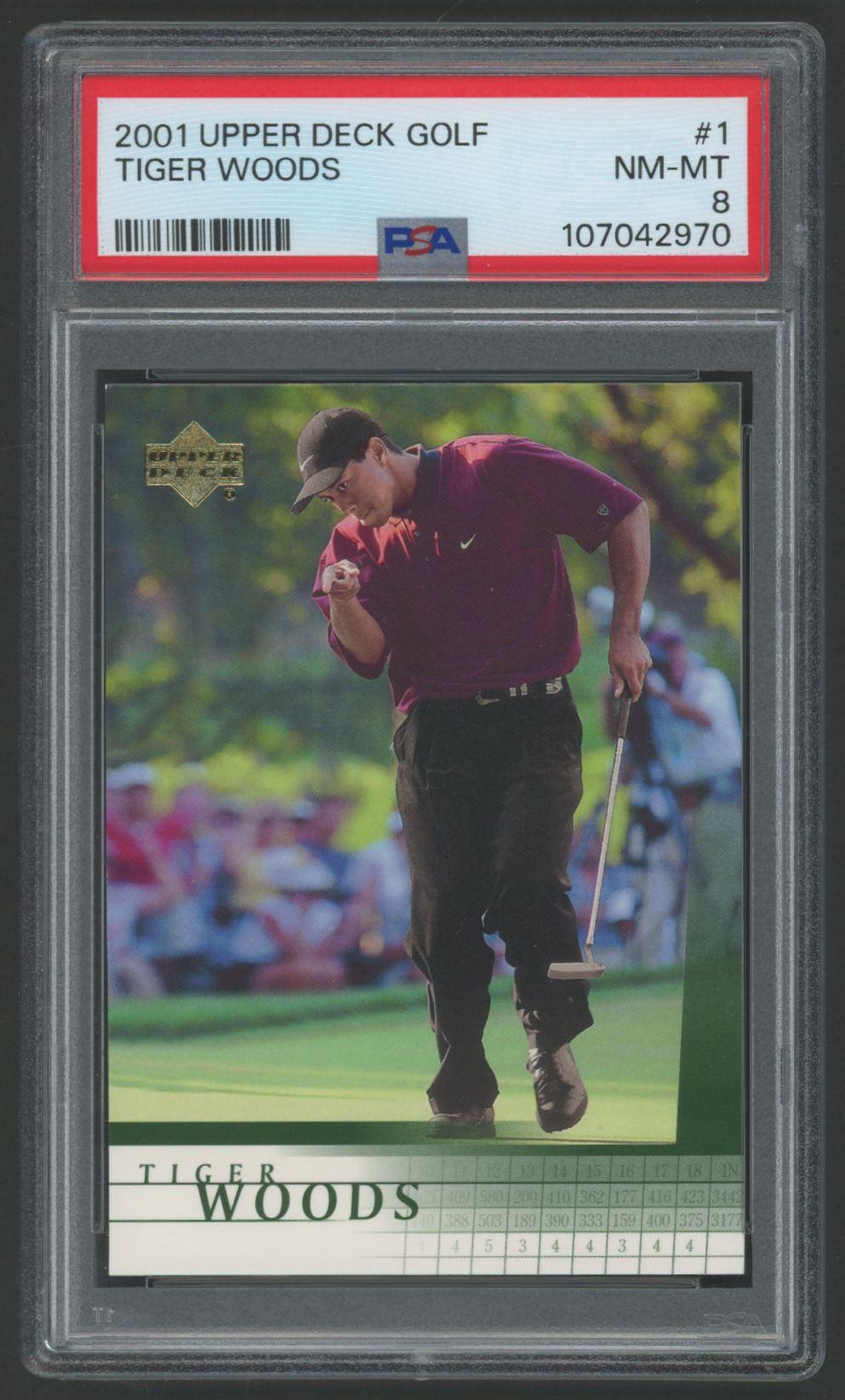 Tiger Woods 2001 Upper Deck #1 RC (PSA 8) at PristineAuction.com Tiger Woods 2001 Upper Deck #1 RC (PSA 8) at PristineAuction.com
