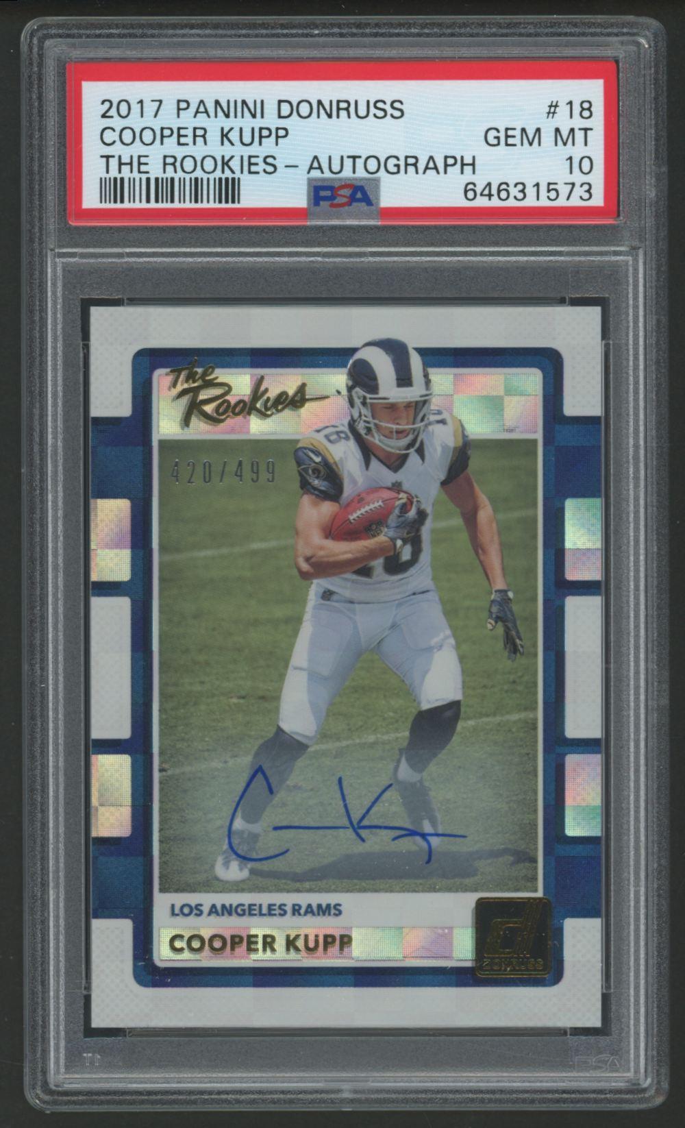 Cooper Kupp 2017 Donruss The Rookies Autographs #18 RC #420/499 (PSA 10) at PristineAuction.com Cooper Kupp 2017 Donruss The Rookies Autographs #18 RC #420/499 (PSA 10) at PristineAuction.com