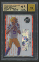 Jayden Daniels 2024 Leaf Collective Press Pass Authentics Autographs Crystal Orange #PPJD1 #7/8 (BGS 9.5 | Auto 10) at PristineAuction.com