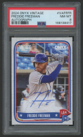 Freddie Freeman 2024 Onyx Vintage Autograph #VAFRFR (PSA 8) at PristineAuction.com