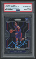 Cade Cunningham Signed 2021 Panini Prizm #282 (PSA) at PristineAuction.com