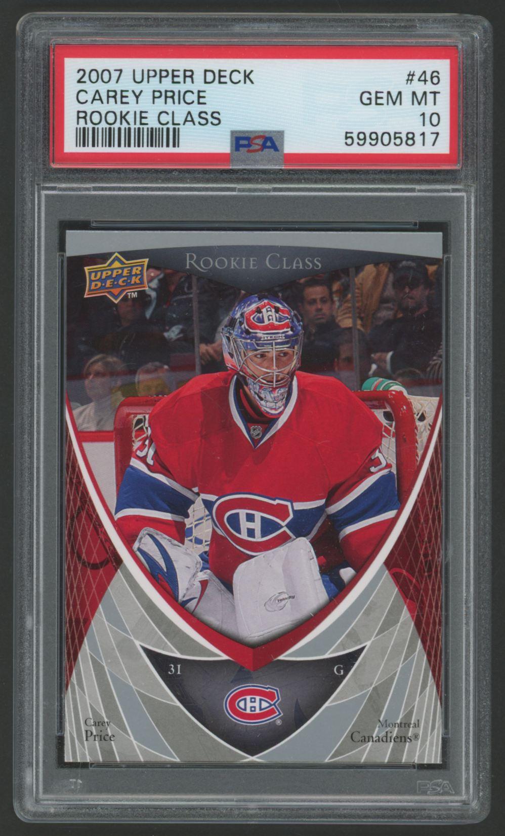 Carey Price 2007 Upper Deck Rookie Class #46 (PSA 10) at PristineAuction.com Carey Price 2007 Upper Deck Rookie Class #46 (PSA 10) at PristineAuction.com